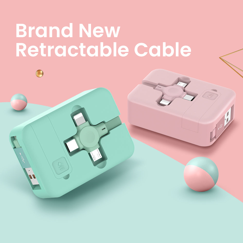 Cable retractable 3 en 1
